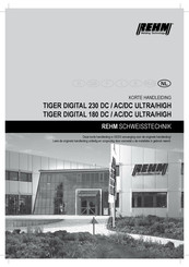 REHM TIGER DIGITAL 180 DC ULTRA Korte Handleiding