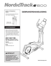 NordicTrack NTIVEL69016.0 Gebruikershandleiding