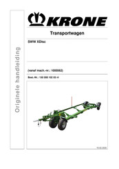 Krone SWW XDisc Originele Handleiding