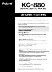 Roland KC-880 Gebruikershandleiding