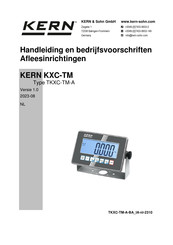 KERN and SOHN KXC-TM Handleiding En Bedrijfsvoorschriften