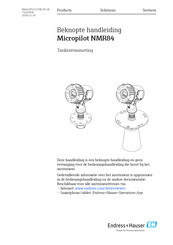 Endress+Hauser Micropilot NMR84 Beknopte Handleiding