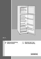 Siemens KD V Series Gebruiksaanwijzing