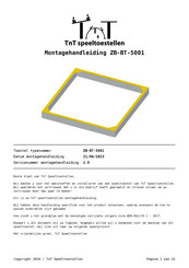 TNT ZB-BT-5001 Montagehandleiding