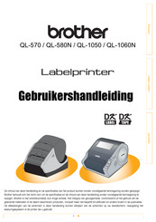 Brother QL-580N Gebruikershandleiding