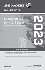 BRP sea-doo EXPLORER PRO 170 2023 Gebruikershandleiding