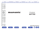 Marantz AV7706 Gebruiksaanwijzing