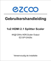 EZCOO 1x2 HDMI 2.1 Splitter Scaler Gebruikershandleiding