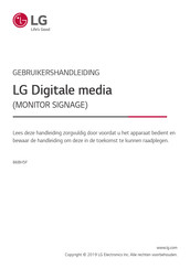 LG 86BH5F Gebruiksaanwijzing