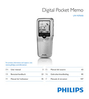 Philips Digital Pocket Memo Gebruikershandleiding