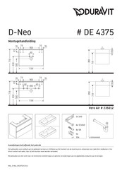 Duravit D-Neo DE 4375 Montagehandleiding