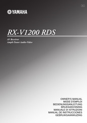 Yamaha RX-V1200 RDS Gebruiksaanwijzing