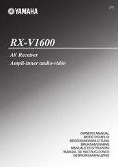 Yamaha RX-V1600 Gebruiksaanwijzing