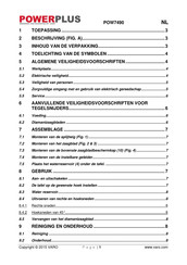 Powerplus POW7490 Gebruiksaanwijzing