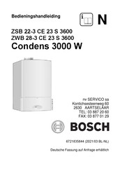 Bosch ZSB 22-3 CE 23 S 3600 Bedieningshandleiding