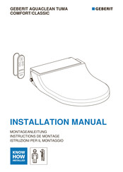 Geberit AQUACLEAN TUMA CLASSIC Montagehandleiding