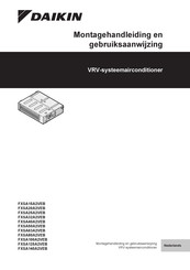 Daikin FXSA100A2VEB Montagehandleiding En Gebruiksaanwijzing