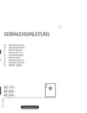 Kuppersbusch IKE 179 Series Gebruiksaanwijzing