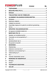 Powerplus POW302 Gebruiksaanwijzing