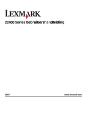 Lexmark Z2400 Series Gebruikershandleiding