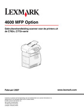 Lexmark C782n Gebruikershandleiding