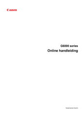 Canon G6000 Series Online Handleiding