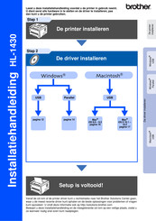 Brother HL-1430 Installatiehandleiding