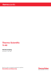 Thermo Scientific TX-400 Gebruiksaanwijzing