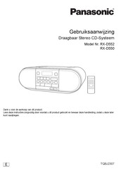 Panasonic RX-D550 Gebruiksaanwijzing