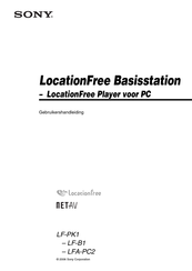 Sony LocationFree Player voor PC Gebruikershandleiding