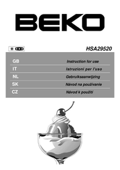 Beko HSA29520 Gebruiksaanwijzing