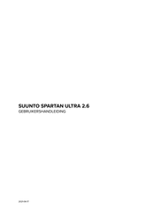 Suunto SPARTAN ULTRA 2.6 Gebruikershandleiding