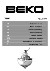 Beko FSA25300 Gebruiksaanwijzing