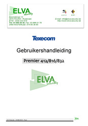 Texecom Premier 816 Gebruikershandleiding