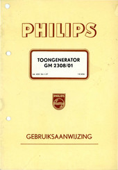 Philips TOONGENERATOR GM 2308/01 Gebruiksaanwijzing