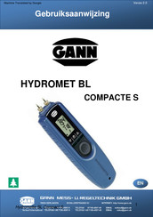 Gann HYDROMET BL COMPACTE S Gebruiksaanwijzing