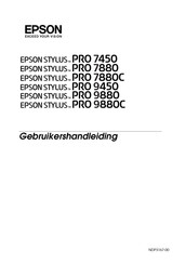 Epson STYLUS PRO 7880C Gebruikershandleiding