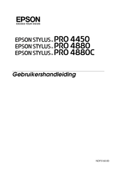 Epson Stylus Pro 4450 Gebruikershandleiding