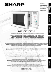 Sharp R-222 Gebruiksaanwijzing