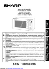 Sharp R-21AM Gebruiksaanwijzing