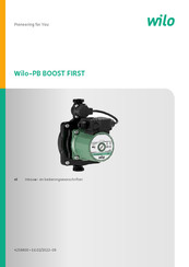 Wilo PB BOOST FIRST 15/12-E-I Inbouw- En Bedieningsvoorschriften