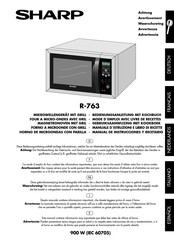 Sharp R-763 Gebruiksaanwijzing