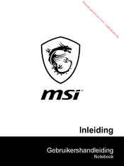 MSI GS75 8SE-015BE Gebruikershandleiding