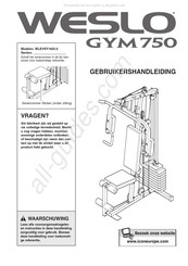 Weslo GYM750 Gebruikershandleiding