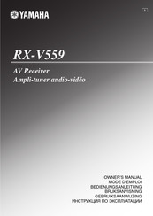 Yamaha RX-V559 Gebruiksaanwijzing