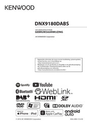 Kenwood DNX9180DABS Gebruiksaanwijzing