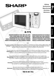 Sharp R-772 Gebruiksaanwijzing