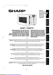 Sharp R-671F Gebruiksaanwijzing