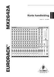 Behringer EURORACK MX2642A Korte Handleiding