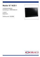 Orlaco Monitor 10 HLED 1 Installatiehandleiding